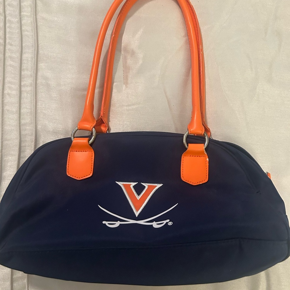 UVA Navy and Orange Handbag and tshirt (size Small)